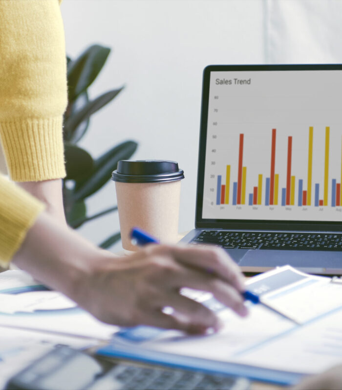 Businesspeople meeting plan analysis graph company finance strat Businesspeople meeting plan analysis graph company finance strategy statistics success concept and planning for future in office room.